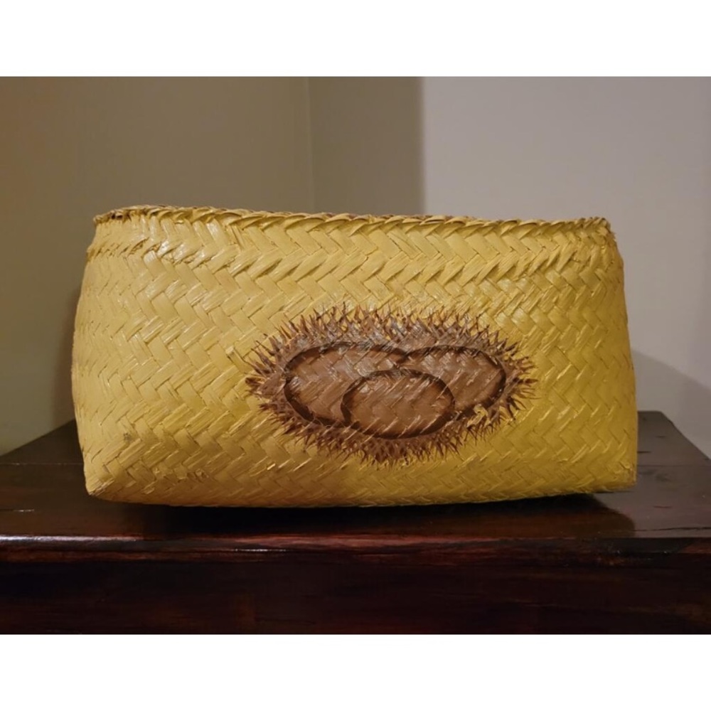 Vintage handwoven potato basket